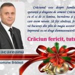 Ion Răcăreanu, Primar al comunei Brădeşti, vă urează : Crăciun Fericit !